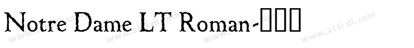 Notre Dame LT Roman字体转换